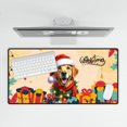 thumbnail image 4 of Merry Christmas Santa Golden Retriever Scarf Twinkling Lights Xmas Holiday Desk Mat Full Keyboard Mouse Pad Goldens Dog Lover Gifts Idea Large Mousepad - 00022, 4 of 5