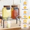 thumbnail image 3 of Dispensador de bebidas Mustry de 3,8 L con soporte y grifo de acero inoxidable, 3 of 9