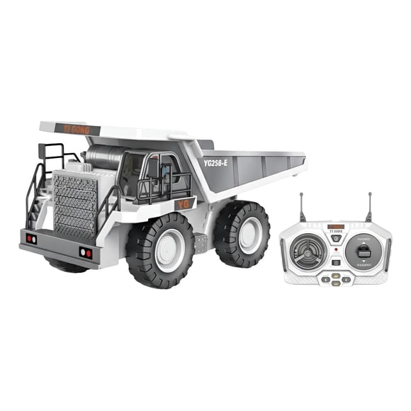 Juguete Maquina Camion De Volteo Auto Control Remoto Blanco