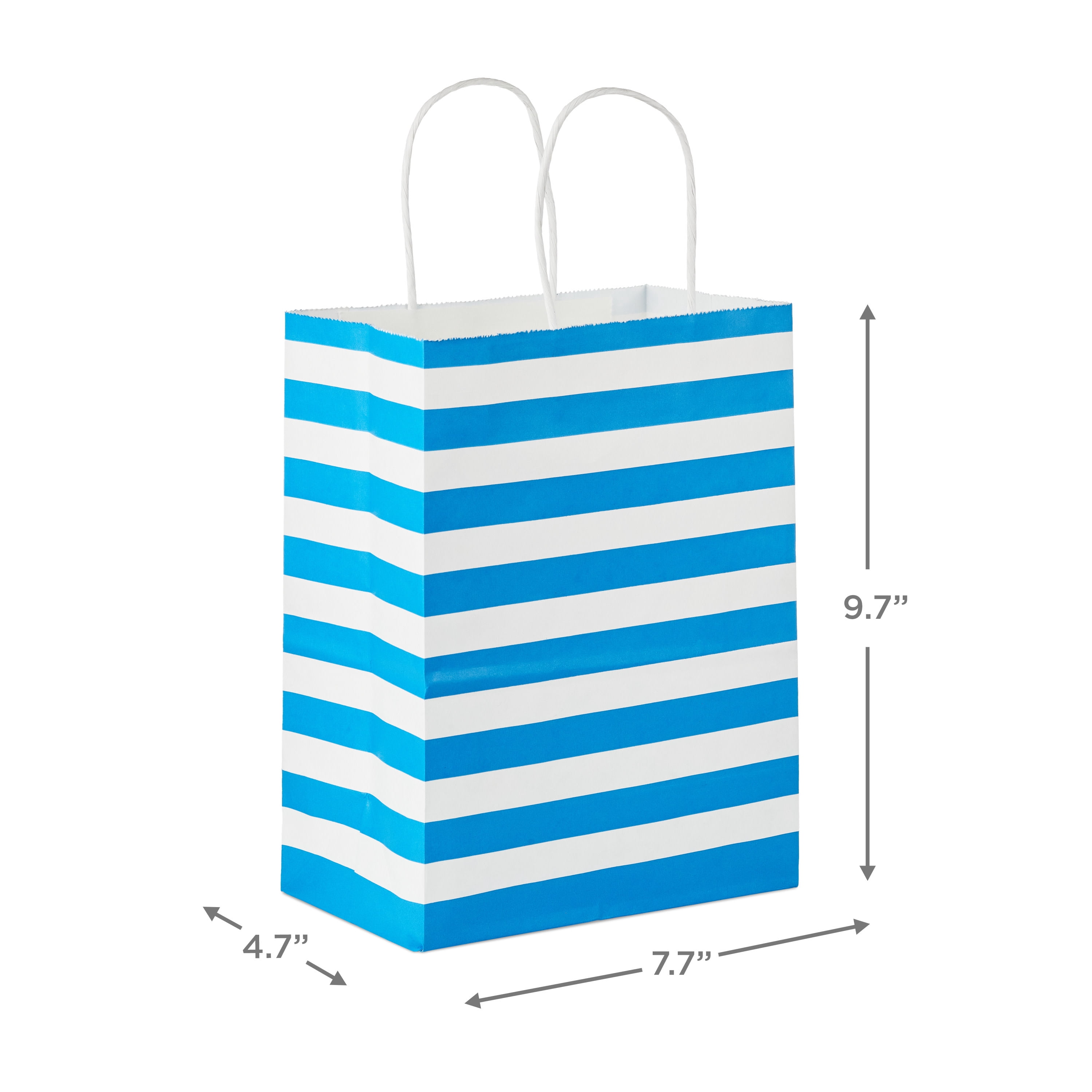 Hallmark Medium Gift Bag (Blue Stripes on White)