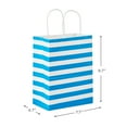 thumbnail image 3 of Hallmark Medium Gift Bag (Blue Stripes on White), 3 of 7