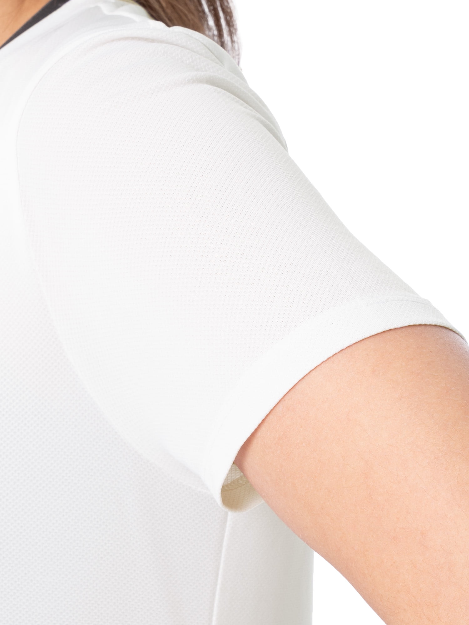 Athletic Works Women's Active Texture Knit V-Neck Tee, Sizes XS-XXXL