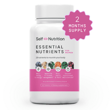 Essential Nutrients for Women | Vegan Multivitamin with 28 nutrients | 2 Months Supply | USA |Boost Energy, Sleep, Skin & Reduce Cravings