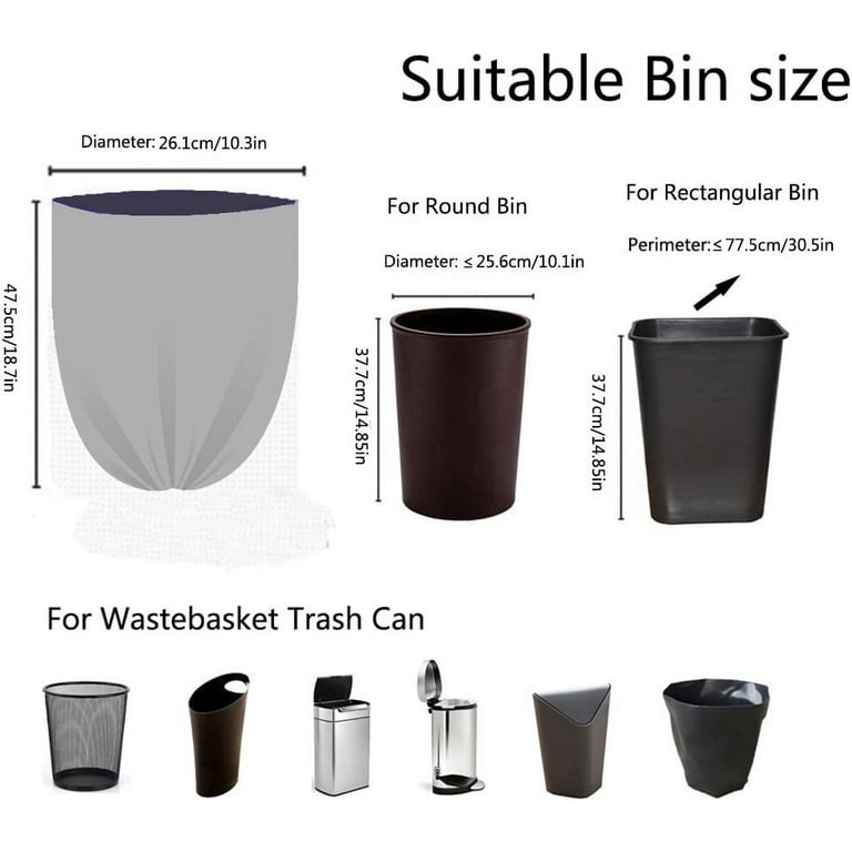SONGMICS 120pcs Trash Bags for 6.6 Gallon Trash Cans, 19.5”W x