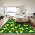 thumbnail image 3 of ODIKA 2'x3' Machine Washable Non-Slip Area Rug, Graphic Green High Traffic Rug, Green, 1052060, 3 of 7