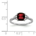 thumbnail image 6 of Auriga Fine Jewelry 925 Sterling Silver Diamond and Garnet Engagement Ring Size 6 for Women, 6 of 6