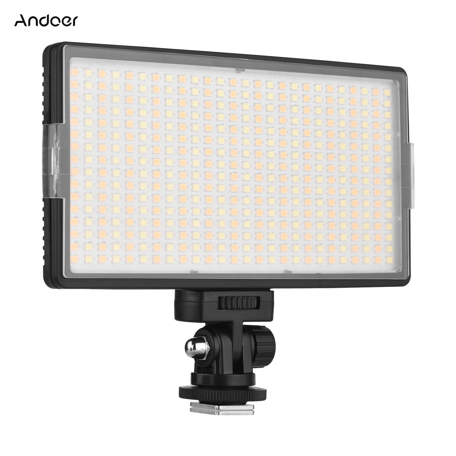 Andoer LED Video Light Professional On-Camera Photography Light 416PCS Beads 3200-5600K with 1/4in Screw Hol