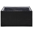 thumbnail image 2 of vidaXL Garden Planter Black 80x80x40 cm Poly Rattan, 2 of 4