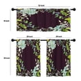 thumbnail image 4 of LALILO Kitchen Curtains and Valances Set of 3 36" Square Window Treatment Tiers for Window Decor, 4 of 5