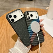ShellTech For iPhone 15 Pro Max Hard PC Magnetic Case Carbon Fiber Cover with Anti-Scratch, Dust/Dirt Proof,Shockproof,Slim Heat Dissipation & Compatible with MagSafe Wireless Charging,A