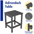 thumbnail image 4 of FODINGHILL Outdoor Side Table Set of 2,All Weather HDPE Adirondack Patio Table,Square End Table for Pool Balcony Deck Porch Lawn Backyard,Grey, 4 of 9