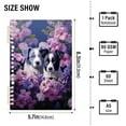 thumbnail image 3 of Dogs Flowers Floral Purple Ring Binder Notebook Journey Note Diary College Ruled Spiral Notebook Study Loose Leaf Paper A5 60 Pages, 3 of 8