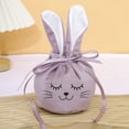 thumbnail image 1 of Rewenti Easter Bunny Gift Bags with Drawstrings Velvet Ear Candy Bags Egg Hunt Baskets, 1 of 6