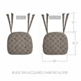 thumbnail image 2 of VHC Brands Chair Pad 16.5x18, Cotton Dining Room, Kitchen Chair Pads, Seat Cushion with Ties, Tucked, Custom House Collection, Rectangle 16.5x18, Natural, 2 of 3