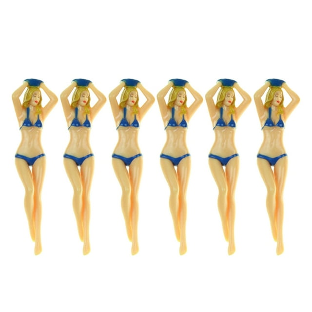 Eigraketly Paquete de 6 camisetas de Golf para mujer, soporte de bola con forma Sexy, entrenamiento profesional, piezas de repuesto para equipo de Club Golf Azul Eigraketly OD022138-05