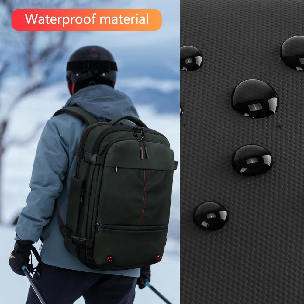 Vacuum Backpack for Travel Water Resistant , Kabaqoo 60L Expandable Vacuum Compression Bag with Electric Vacuum Pump, TSA Lock, Wet Dry Separation, Gifts