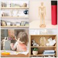 thumbnail image 2 of Solid Wood Doll Ornaments Sketch Art Puppet Mannequin Drawing Figures Wooden Jointed Blank Model 2 Pcs, 2 of 6