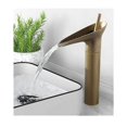 thumbnail image 1 of Grifo de baño de bronce antiguo, grifo de lavabo en cascada, grifo monomando para lavabo alto, grifo de baño con válvula de cerámica, 1 of 5