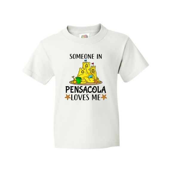 Inktastic Someone in Pensacola Loves Me Beach Vacation Youth T-Shirt