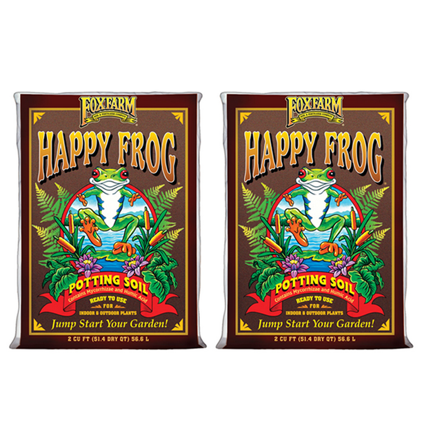 Foxfarm Fx Happy Frog Ph Adjusted Garden Potting Soil Bag 2 Cu Ft 2 Pack Walmart Com Walmart Com
