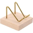 thumbnail image 1 of Crystal Mineral Display Stand Wooden Base Mineral Display Easel Minerals Displaying Holder, 1 of 8
