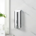 thumbnail image 3 of LEORX Bathroom Soap Holder 1Set Wall Mounted Silver Abs Lotion Dispensing for Home and Office, 3 of 8