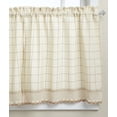 thumbnail image 1 of LORRAINE HOME FASHIONS Adirondack Tier Curtain Pair, 60 by 36-Inch, Toast, 1 of 4