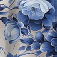 thumbnail image 4 of Designart "Cobalt Blue Double Cameo II" Floral Blackout Curtain Panels, 4 of 4