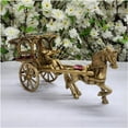 thumbnail image 5 of Brass Horse Cart Horse & Carriage Traditional Horse Cart Brass with Antique Look Horse Cart Decorative Gift Carriage Horse Cart Indian Metal Craft Collection for Gift and Decor - AtoZ India Cart, 5 of 5