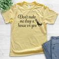 thumbnail image 2 of Kids Don't Make Me Drop A House On You T-shirt, Youth Kids Boy Girl T-Shirt, Cute Halloween Funny Witch Shirt, Yellow, Medium, 2 of 4