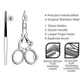 thumbnail image 3 of Equate Stainless Steel Brow Scissors and Brush Set for Precise Grooming, 2 Pieces, 3 of 4