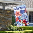thumbnail image 3 of Northlight Floral "Welcome" Patriotic Outdoor House Flag - 40" x 28", 3 of 5