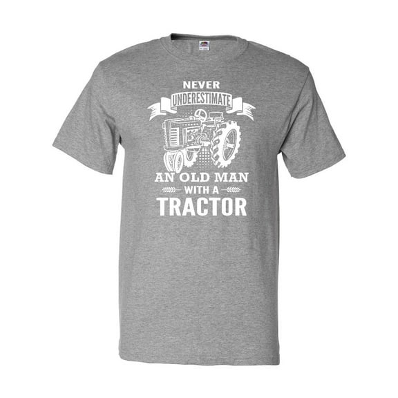 Inktastic Old Man Tractor T-Shirt