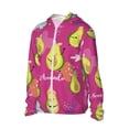 thumbnail image 2 of Haiem Pink Green Avocado UPF 50+ Fishing Shirts for Men Long Sleeve UV Sun Protection Hoodie Non-Mask Outdoor Hiking Shirts, 2 of 9