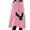 Pink, variant on Women's Cloak Hood Wool-Blend Cape Coat Winter Cardigans Plus Size Thick Coat Solid/Classic Scotland Plaid Jackets Green,M
