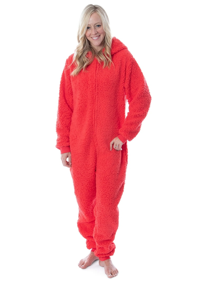 Sesame Street Adult Elmo Union Suit Onesie Pajama for Men & Women