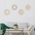 thumbnail image 2 of Mandala Wooden Wall Art Set of 4, Curving Floral Starry Geometric Motif, Birch Wood Plywood Rustic Wall Art Accent for Hallway Bedroom Living Room and Offices, 11,4" X 11,4" X 0.1", by Ambesonne, 2 of 4