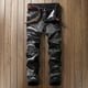 thumbnail image 1 of Pantalones vaqueros de longitud completa para hombre, informales, con bolsillos, botones, lavados, teñidos anudados, para exteriores, informales, para hombre, 1 of 9