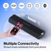 OXS Thunder Lite 2.0-Channel Stereo Sound Bar with Bluetooth, 17.71 in Sound Bar, Black