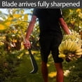 thumbnail image 5 of Sickle Garden Tool, Steel Billhook Machete Knife for Cutting Trees Heavy Duty, Hand Grass Weeding Sickle Knife with Wooden Handle for Yard Work, 5 of 6