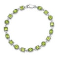 thumbnail image 4 of Primal Silver Sterling Silver Rhodium-plated Peridot Bracelet, 4 of 4