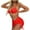 00 # Red, variant on REORIAFEE Women's 3 Piece Bikini Set Swimsuit Comfy Beach Resort Wear Bikinis Three Piece Suit Bandage Push Up Bikini Padded Swimwear Beachwear Set Sky Blue M