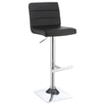 thumbnail image 5 of Bianca Upholstered Adjustable Bar Stool Black (Set of 2), 5 of 10