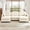 Beige, variant on HUTWIFE 74" L-Shape Solid Print Chenille Modular and Deep Seat Sectional Sofas with Movable Ottoman, Beige