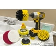 thumbnail image 3 of Drill Brush Attachment House Cleaning Supplies Set: Nylon Toilet Brush Kit, Lemon Lime Cleaning Paste, Scrub Pads - Bathroom Tile Grout Cleaner, 3 of 9
