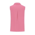 thumbnail image 3 of Women's Sleeveless Button Down Shirts Blouses Solid Casual Loose V Neck Tank Tops for Work Summer 2025 S-XXL, 3 of 5