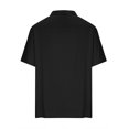 thumbnail image 4 of YYDGH Men's Shirts Short Sleeve Button Down Shirts Solid Color Summer Casual Beach Shirts Black M, 4 of 6