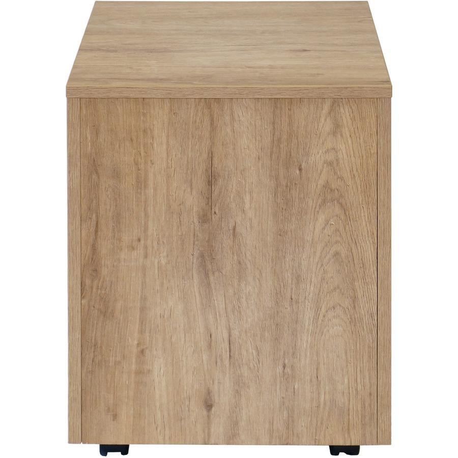 Modern Two Drawer Wood Laminate File Cabinet Fully Assembled Light Brown