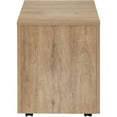 thumbnail image 5 of Modern Two Drawer Wood Laminate File Cabinet Fully Assembled Light Brown, 5 of 7