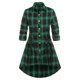thumbnail image 1 of Camisa Talla Extra Asimétrica a Cuadros y Cordones Rosegal Blusas Tallas Grandes, 1 of 5